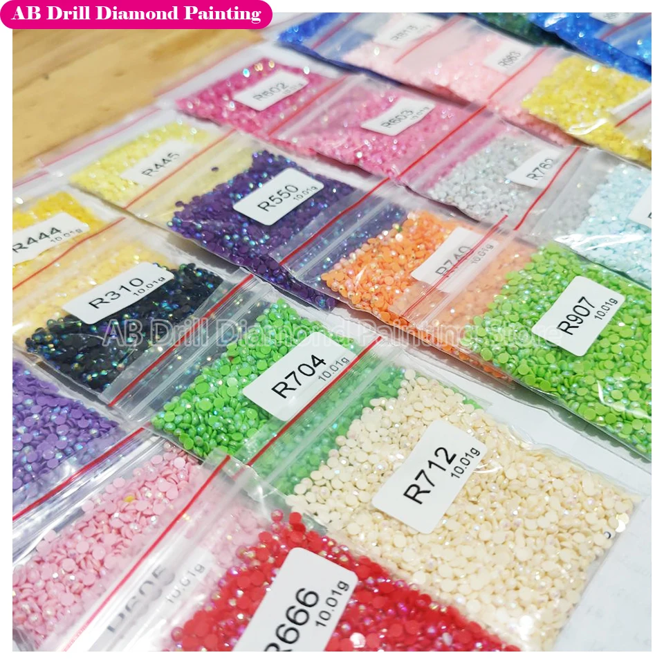 ZipperBagABRoundDrillsDIY5DDiamondPaintingEmbroidery