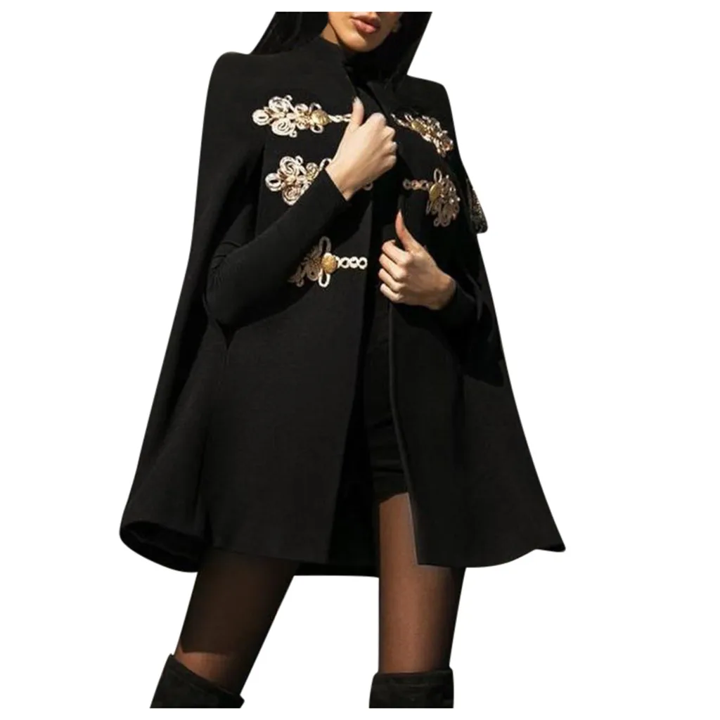 

2019 Plus Size Autumn Mediaeval Party Hooded Hoodie Capes Thin Women Winter Retro Gothic Long Coat Jacket Cloak Poncho Cardigan