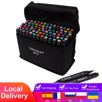 

TOUCHFIVE Markers Pen 80 Colors Art Sketch Twin Marker Pens Broad Fine Point Graphic Manga Anime Markers Graffiti Art Supplies