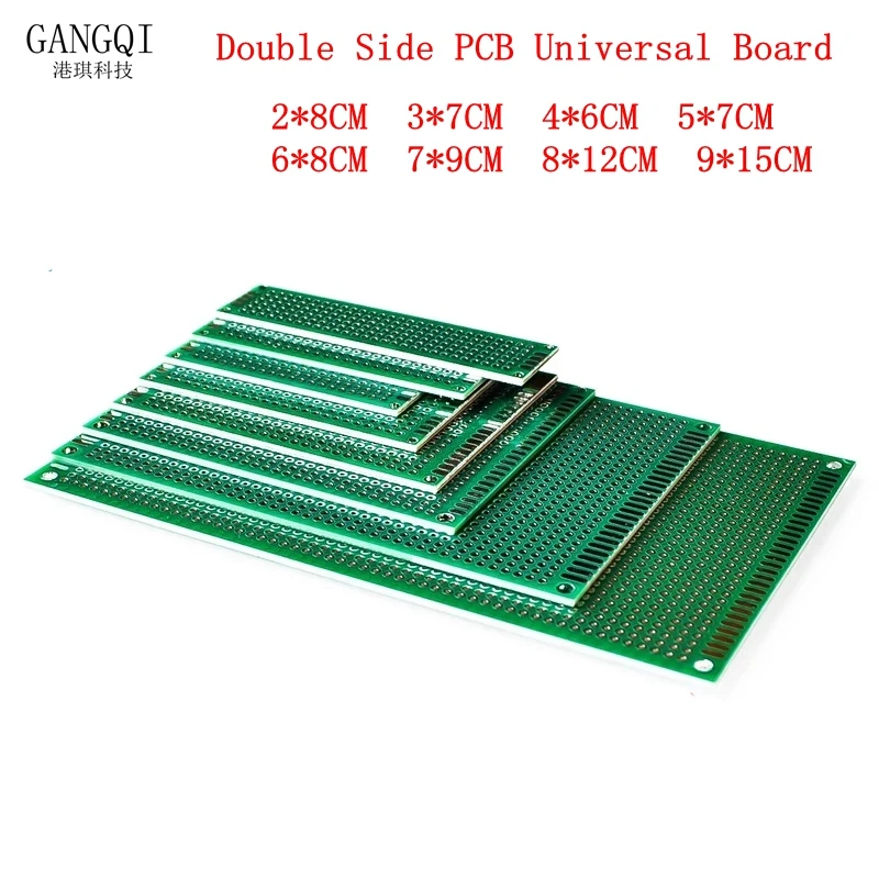 9x15 8x12 7x9 6x8 5x7 4x6 3x7 2x8 CM Double Side Prototype Diy Universal Printed Circuit PCB Board Protoboard For Arduino