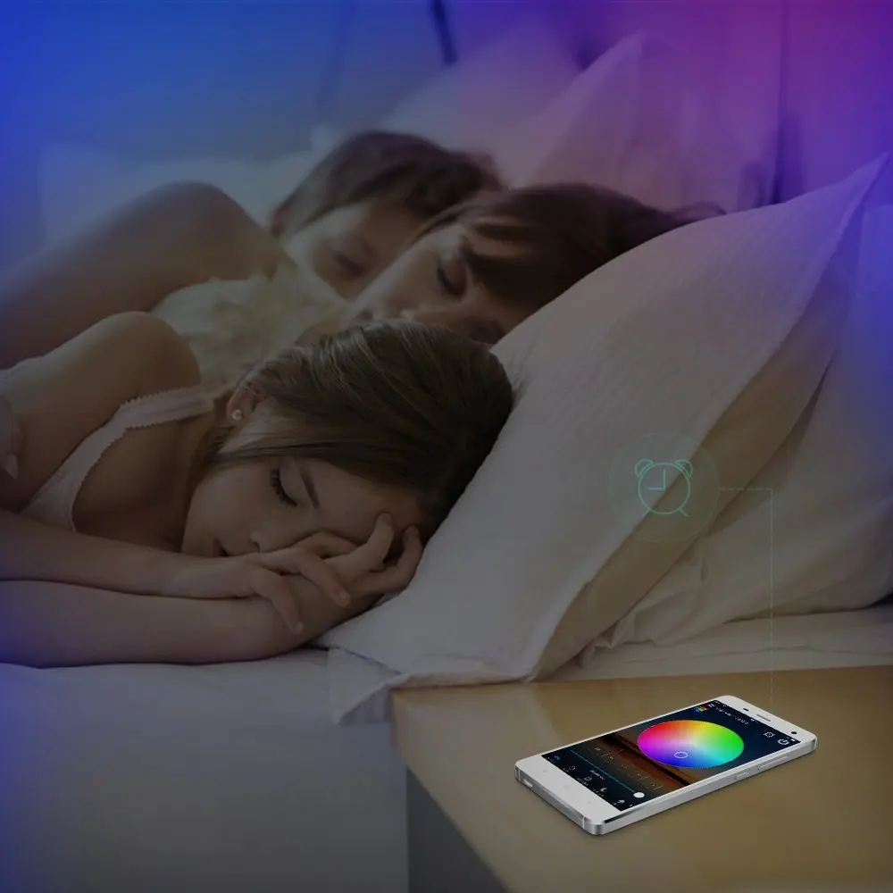 WiFi Wireless Smart LED Controller with 24 Keys Remote for RGB LED Strip Lights, Compatible with Alexa Google Home IFTTT,JK228