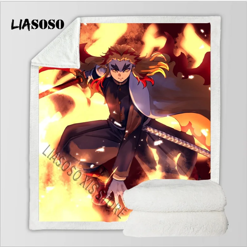 5 Постельные принадлежности одеяло 3D принт аниме Kimetsu no Yaiba шерпа флисовое Покрывало Диван тонкое одеяло путешествия Пикник Туризм одеяло s - Цвет: 5