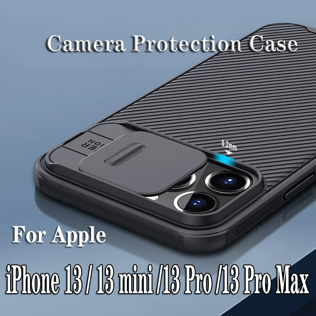 

For iPhone 13 Pro Max Case Slide Camera Back Protector Cover for iPhone 13 Mini Sturdy Case Drop-proof Protective Phone Case
