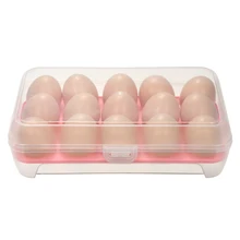 15-лоток для яиц, кухонный холодильник, органайзер для хранения яиц с крышкой, ящик для хранения яиц из АБС-пластика, держатель для яиц