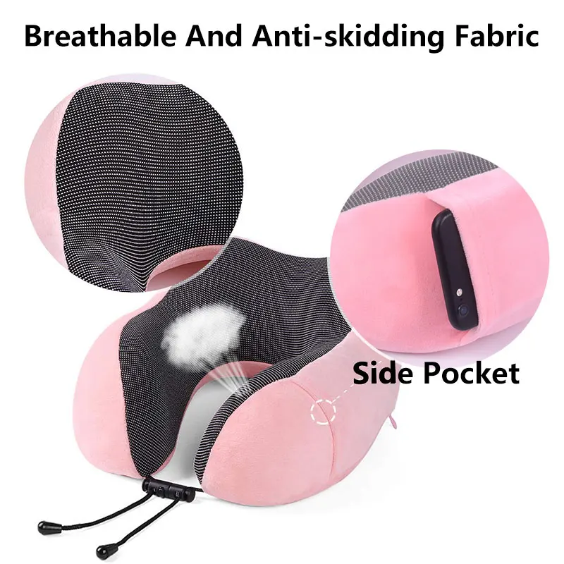 Портативная подушка для шеи для путешествий, мягкая дышащая подушка для массажа сна, u-образная Подушка с эффектом памяти, товары для путешествий