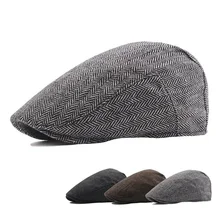 1 шт Солнцезащитная шляпа для вождения, винтажная Мужская Хлопковая полосатая плоская кепка