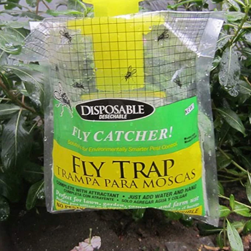 Fly Trap Bags Fly Catcher Insect Trap Hanging Bait Bag Catcher for Outdoor Garden Pest fly trap bag