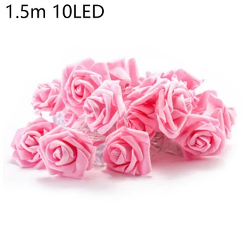 

Festival Rose Lights Night 10/20/40LED String Fairy Wedding Decorative