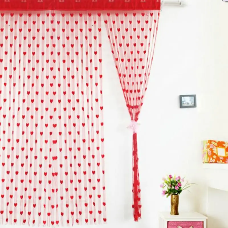 

Heart String Curtain Window Door Balcony Home Decoration Decorative Curtain for Living Room Bedroom Heart Shape Curtain