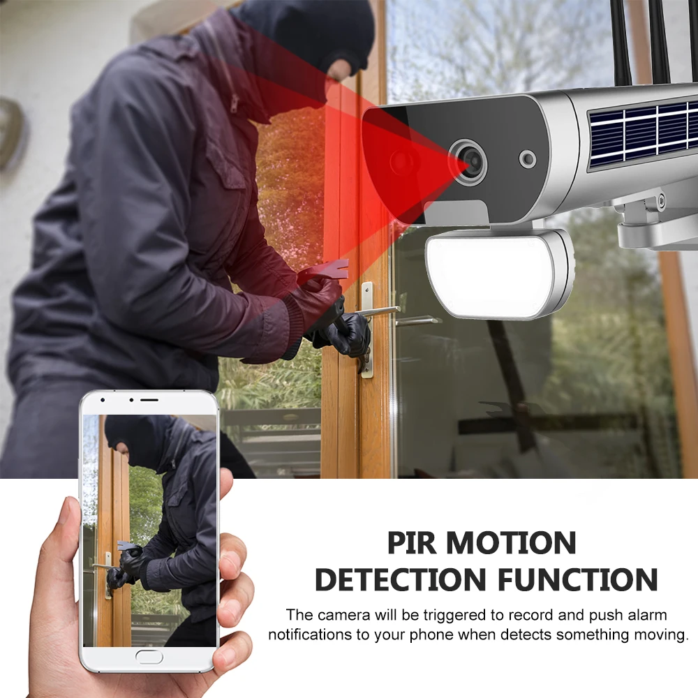 IP Беспроводной Камера HD 1080P Wi Fi на солнечных батареях и Батарея мощность пуля