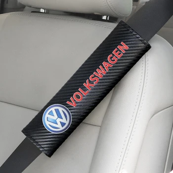 

2pcs Car Seat Belt Pads Seat Shoulder Strap Pad Cushion Cover for Volkswagen VW golf 7 MK2 MK3 MK6 MK7 polo passat Car-Styling