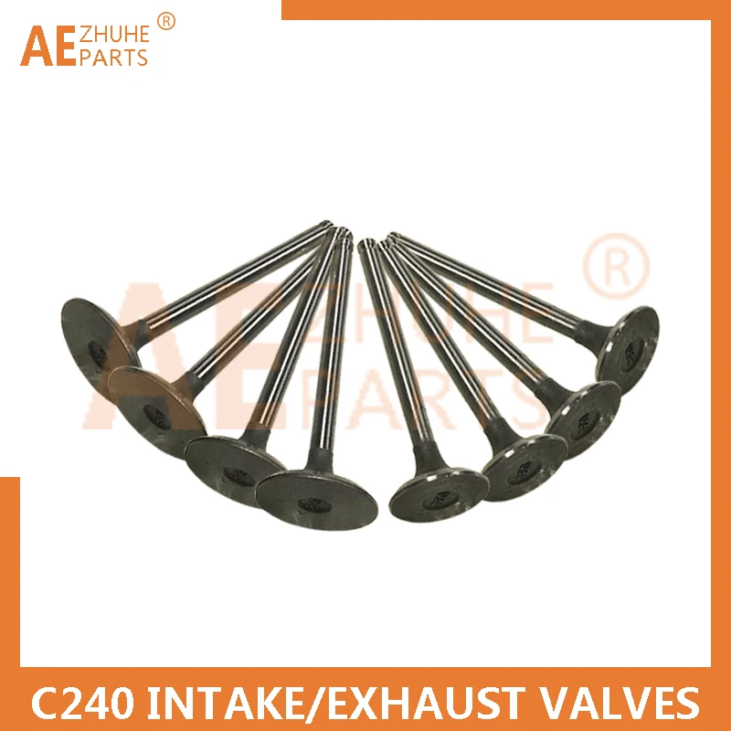 Intake Exhaust Valves Set New Forklift Parts For Isuzu Diesel C240 Engine Repair Parts 5-12551028-0 5-12552034-3