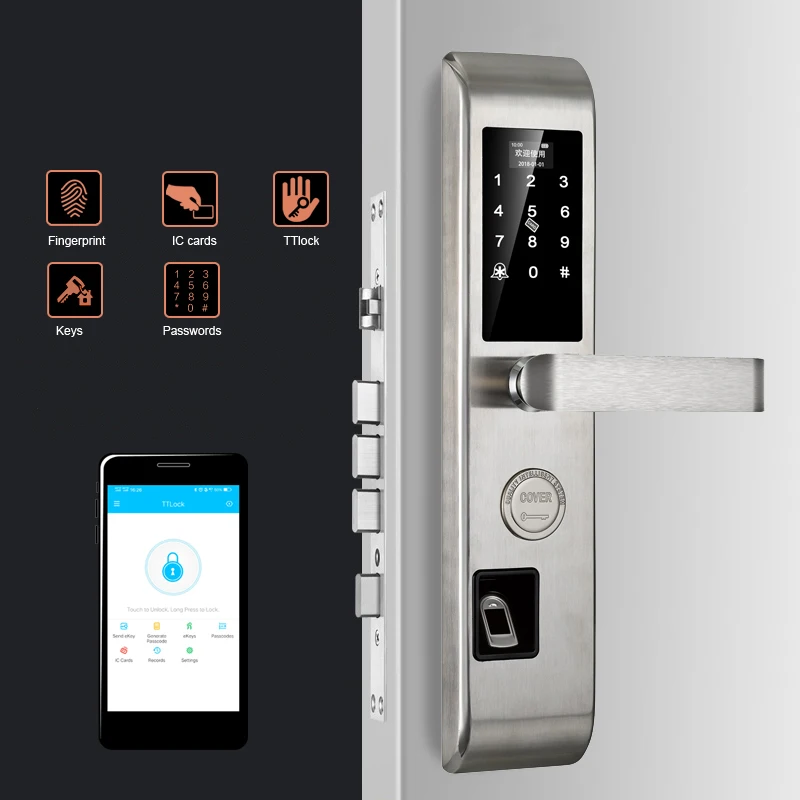 Смарт карта Bluetooth Fechadura цифровой замок по отпечатку пальца электронный дверной с