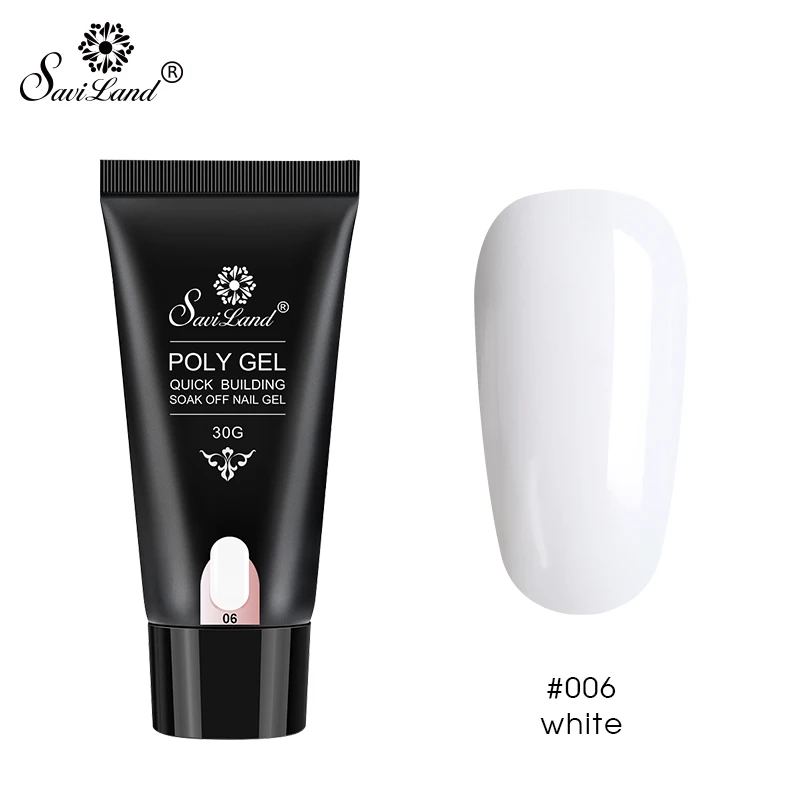 30ml 006 SAVILAND светящийся полигелевый лак для ногтей, удлиняющий гель, Кристальное желе, УФ-гель для ногтей, твердый строительный Гель-лак для нейл-арта - Цвет: 30ml 006