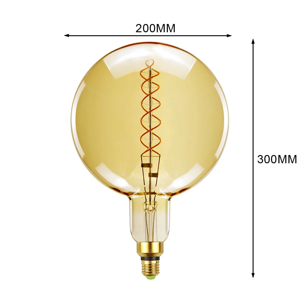 Edison Led Bulbs Vintage Lamps Big Size Globe Light Dimmable 4w 220v G200  Filament Bulb E27 Super Yellow Warm For Decoration - Led Bulbs & Tubes -  AliExpress