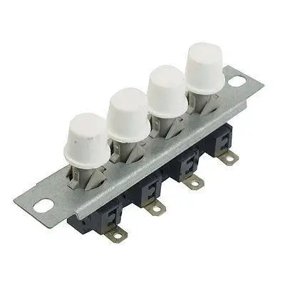

White Plastic Cap 4 Keys Interlock Push Button Switches AC 250V 10A
