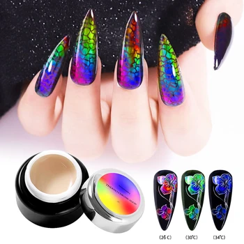 

Thermochromic Pigment Neon Chameleon Change Temperature Nail Polish Painting Liquid Crystal Ink Manicure Art Nail Art Decoration