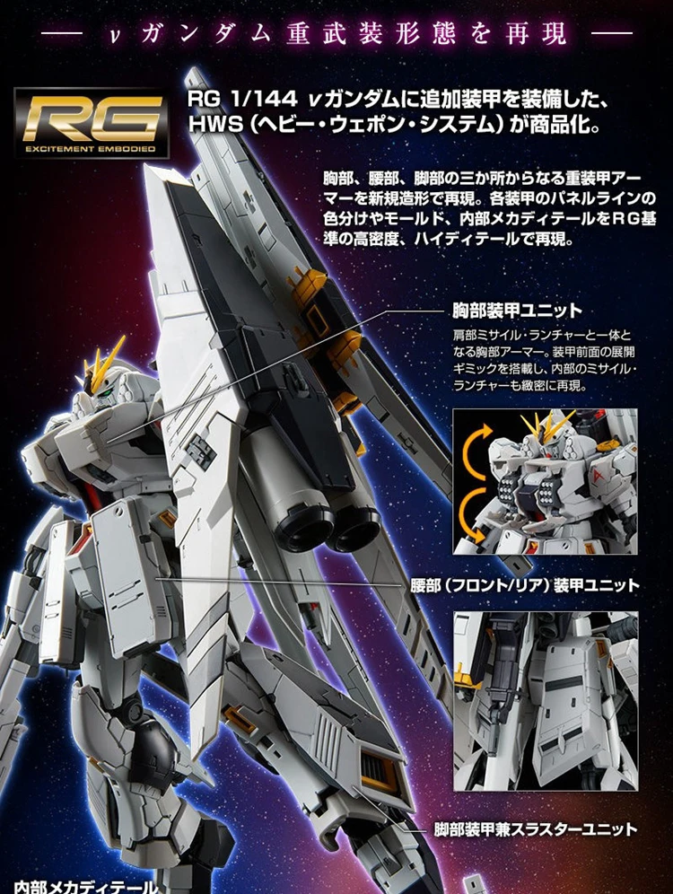 Bandai Pb Gundam Modelo Rg 1 144 Rx 93 V Nu Sazabi Gundam Hws Amuro Ray Cca Armor Unchained Mobile Suit Juguetes Para Ninos Aliexpress Juguetes Y Pasatiempos