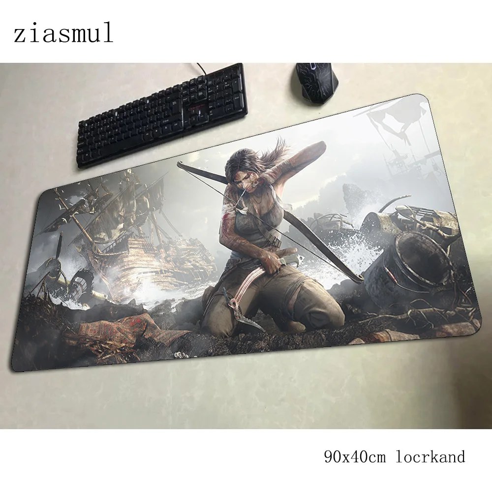 Tomb raider коврик для мыши xl компьютерный геймер Коврик для мыши 900x400x3 мм большой милый коврик для Мыши Эргономичный гаджет офисный стол коврики