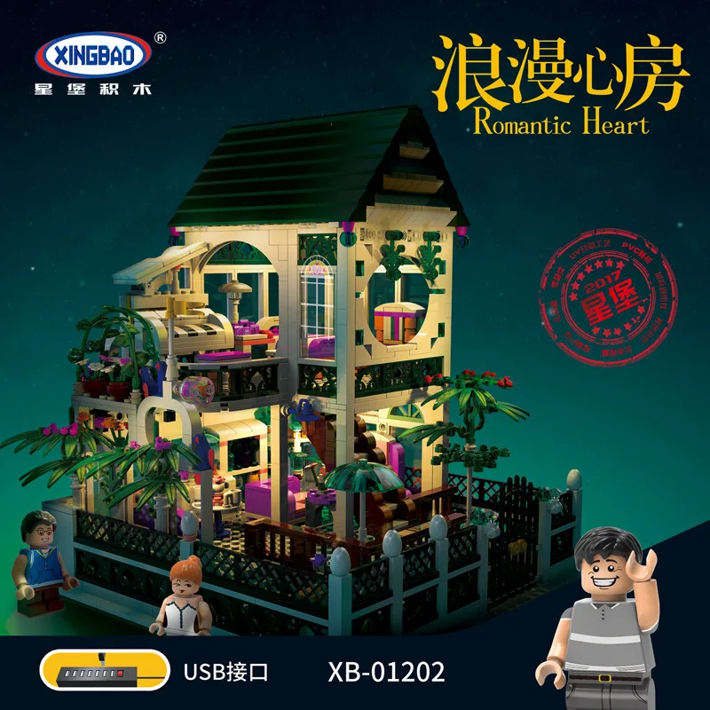 

XINGBAO Xb01202 Light Villa Architecture Small Particles Toy Wedding Gift