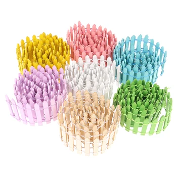 100*5cm Miniature Small Wood Fence DIY Fairy Garden Micro Dollhouse Plant Pot Decor Ornament DIY Miniature Garden 1