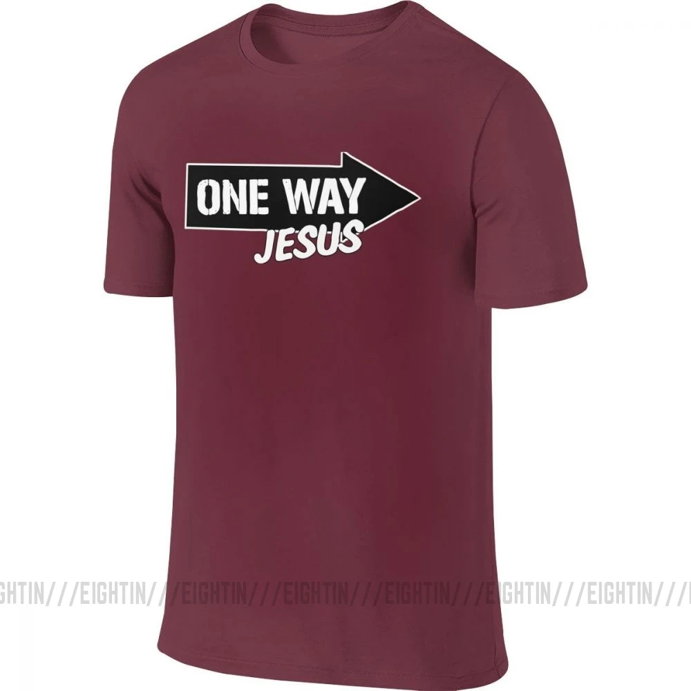 Футболки с надписью «Know Jesus Know Peace Christian», мужские хлопковые футболки, футболки с круглым вырезом спереди и сзади, Короткие футболки с двумя боковыми рукавами размера плюс - Цвет: Burgundy