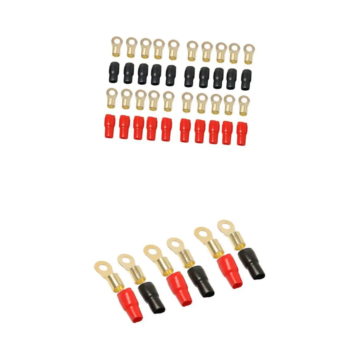 13 Pairs 4/1/0 AWG Electrical Ring Terminal Wire Connector Gold-plated Brass