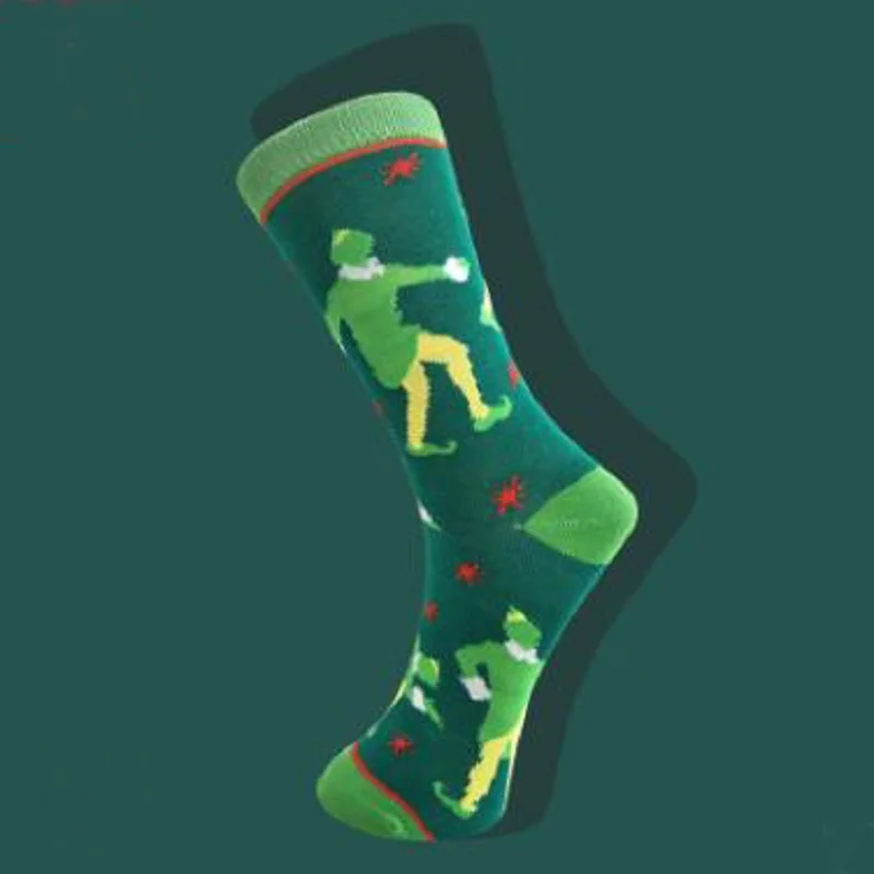 10 шт = 5 пар 40.41.42.43.44 ЕС плюс размер Рождество мультфильм мужские носки - Цвет: SS53004