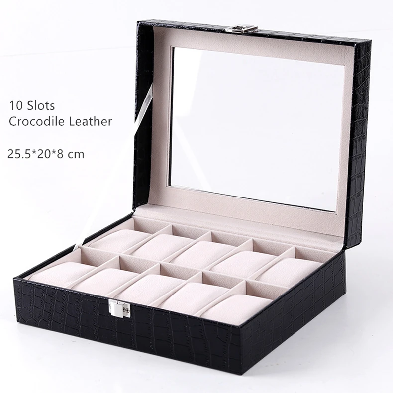 Europäischen Stil Uhr Boxen Fall 6/10/12 Slots Watch Lagerung Box Holz Uhr Veranstalter Mode Uhr Geschenk Box Männer Armbanduhr box – Detail 14