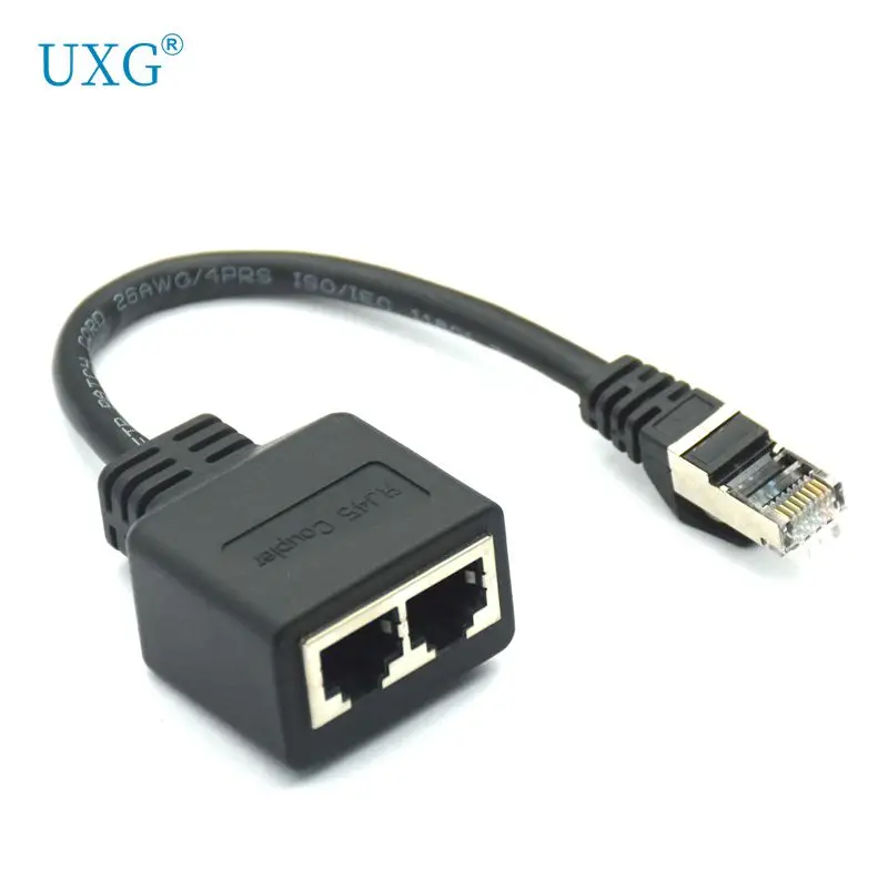 

Eight core network cable splitter one point two adapter network extender CAT6/CAT5 RJ45 simultaneous Internet IPTV broadband