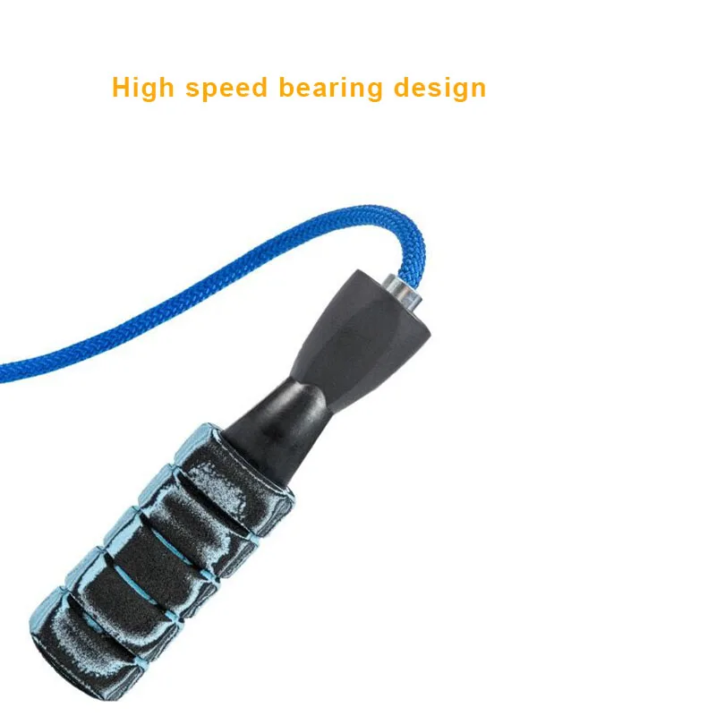 2.8 M Length Double Bearing Handle Coated Nylon Skipping Jump Rope for Sports Fitness Exercise