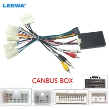 Leewa carro áudio estéreo 16pin adaptador de cabo de alimentação android com caixa canbus para subaru xv-forester cd/dvd cablagens # ca6556