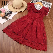 HE Hello Enjoy ropa de encaje para niños, vestidos de princesa para niñas, ropa informal, 3 y 8 años