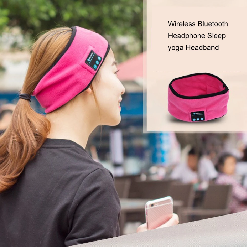Новые беспроводные Bluetooth наушники для сна, йоги, головной убор, мягкая теплая спортивная умная шапка, умный динамик, стерео шарф, гарнитура с микрофоном