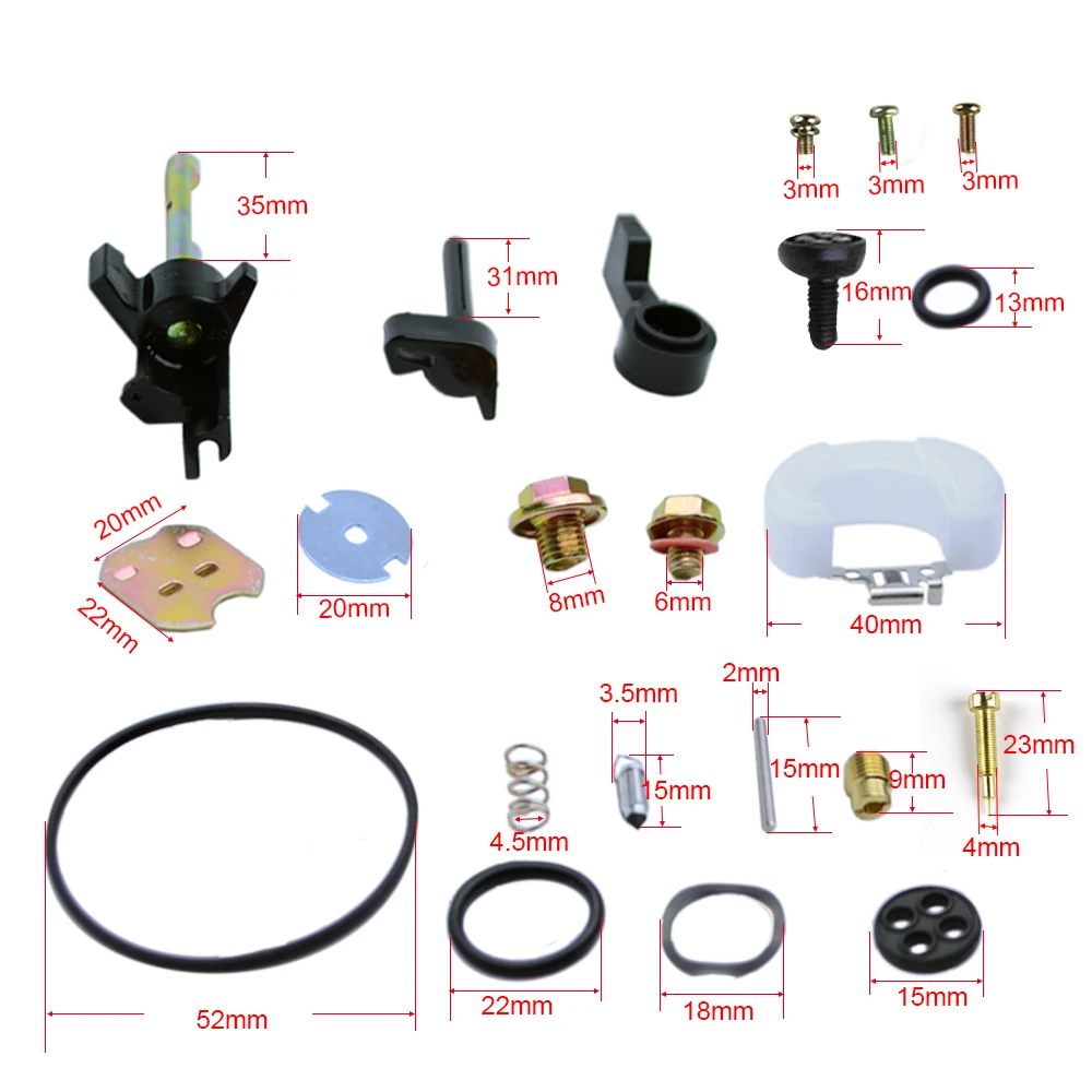 Карбюратор Rebulid Ремонтный комплект для HONDA GX160 GX200 двигатель Carb D15