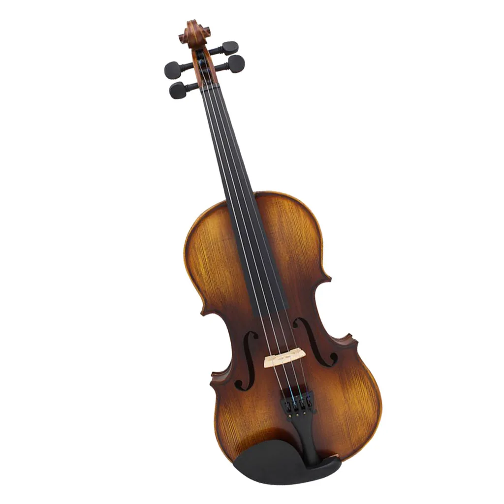 Full Size 4/4 Violin Antique Solid Wood Acoustic Fiddle with Case Bow