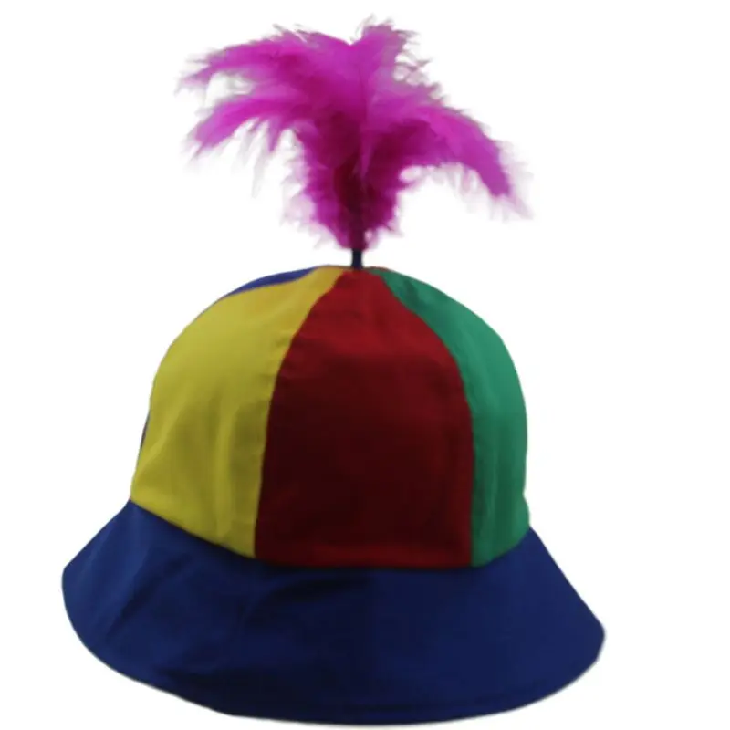Blue Brim 2 Детская Пасхальная шапочка для косплея из хлопка со съемным пером Волан забавная Двусторонняя шляпа рыбака вечерние реквизиты - Цвет: Blue Brim 2