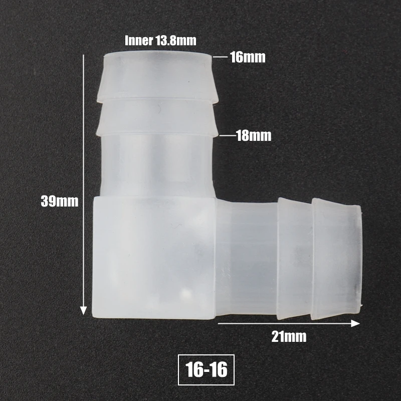 16-16 Elbow NuoNuoWell, 5 шт., 4 мм-20 мм, ПП, одинаковый диаметр, 90 градусов, локоть, соединители для аквариума, аэратор, фитинги, воздушный насос, пагода, шланговые соединения - Цвет: 16-16 Elbow