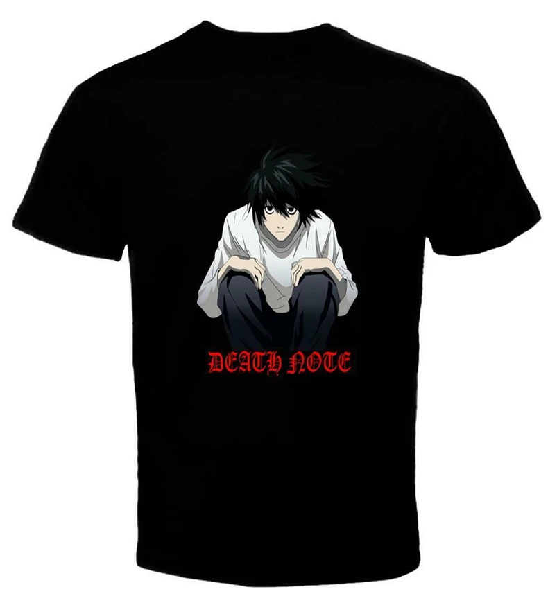 Новая Футболка Death Note новая футболка американский размер Em1 стильная на заказ |