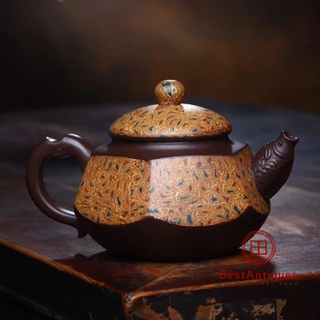 

Yixing Zisha Teapot Purple Clay Teapots Handmade Liufang Yule 350cc