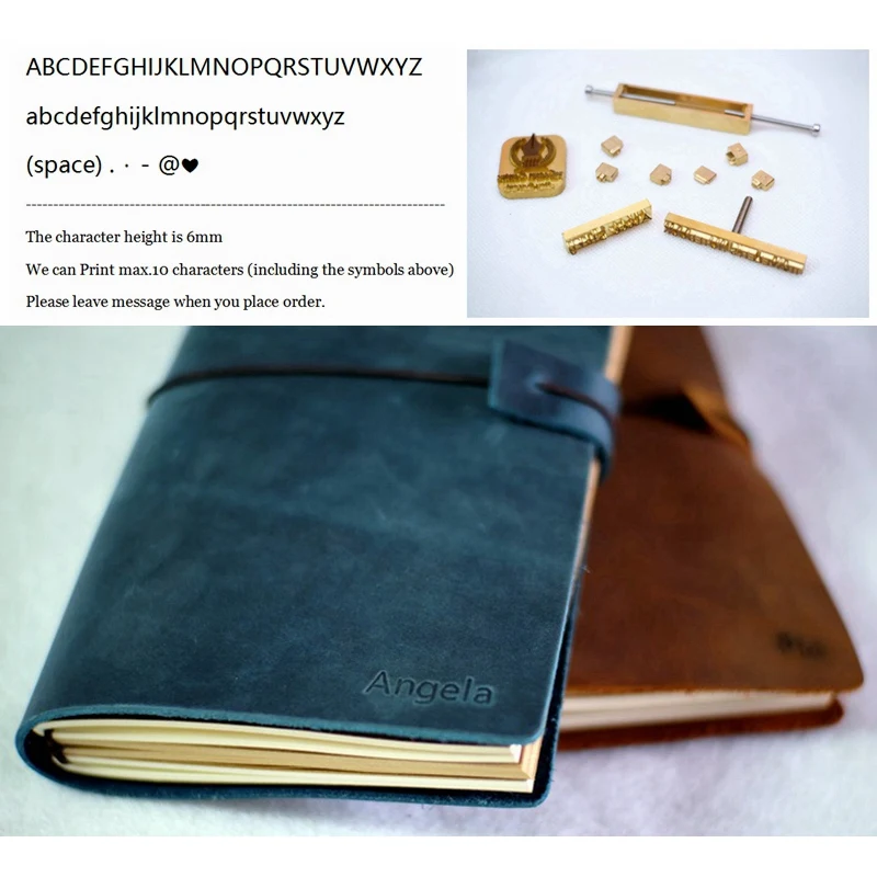 100% Handmade Genuine Leather Traveler's Notebook Travel Diary Journal Vintage Cowhide Gift Planner Free Lettering Embosse 5