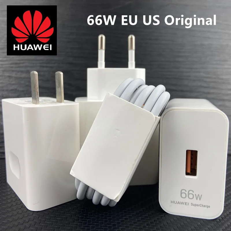 Huawei Mate 40 Pro SuperCharge Original Fast Charger 66W EU Quick Charge 6A Type C Cable Travel Adapter For Honor Nova 8 se | Мобильные