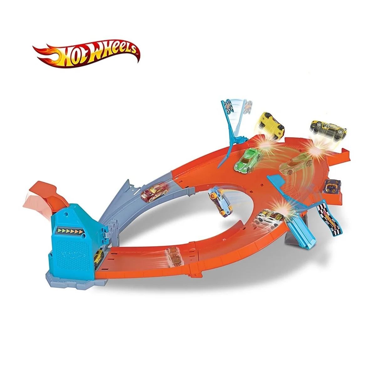 Hot Wheels Track Diecast Car Champion Competition Challenge Track Racing Play Set With Friend