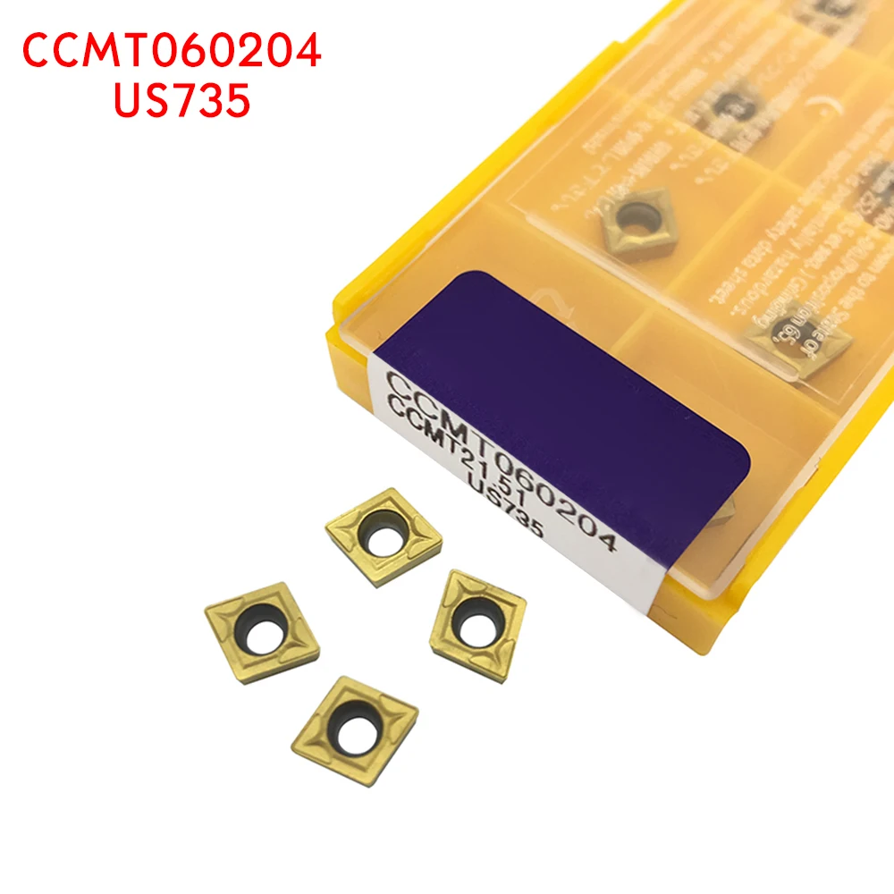 CCMT060204 US735 10 шт. твердосплавные вставки внутренний последний резец токарный