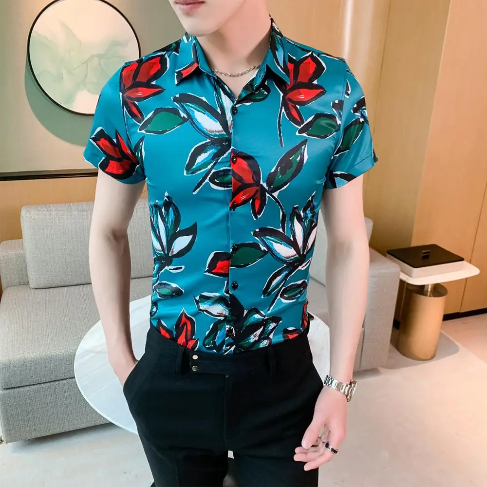 Мужская рубашка размера плюс Camisa Masculina лето 2020 рубашки с коротким рукавом для