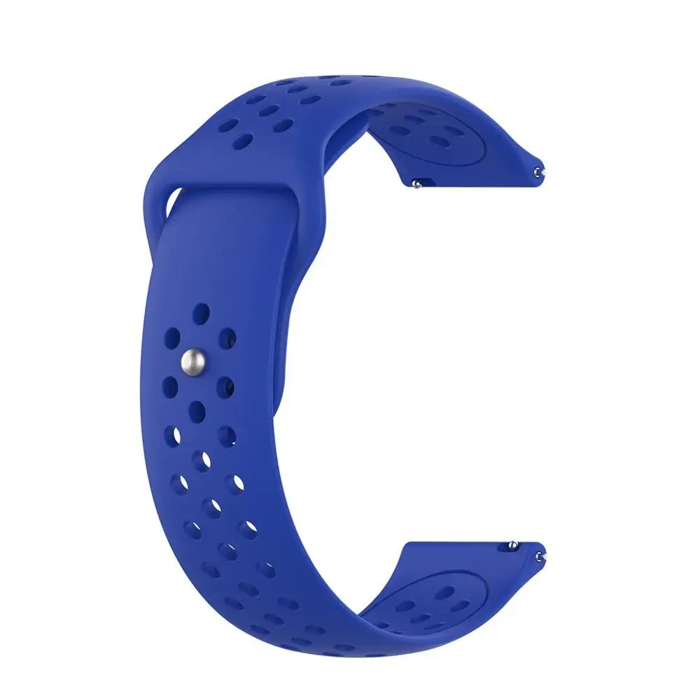 blue Браслет для Amazfit Bip ремешок силиконовый браслет для Huami Amazfit GTS GTR 42 мм ремешок на запястье ремень 20 мм аксессуары для часов - Цвет: blue