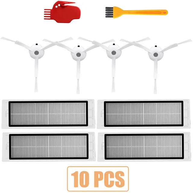 HEPA Filter Side Brush Main Brush Dust box for Xiaomi 1s MI Robot Vacuum 2 Roborock S50 S51 S5 Vacuum Cleaner Parts Accessories 10Pcs