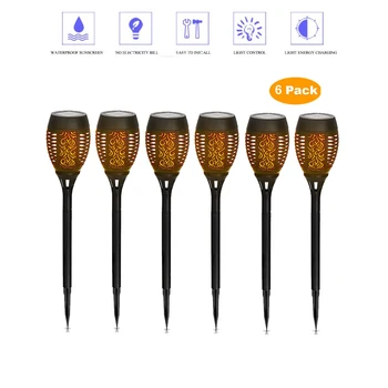 

2-8pcs Solar Flame Light Flickering lawn lamp 12/33LED Waterproof Flickering Flame Solar Torch Light Garden Lamp Outdoor Landsca