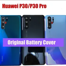 Оригинальная задняя крышка для huawei P30, задняя крышка для батареи, Задняя стеклянная крышка для huawei P30 Pro, запасные части+ рамка для камеры+ вспышка для объектива