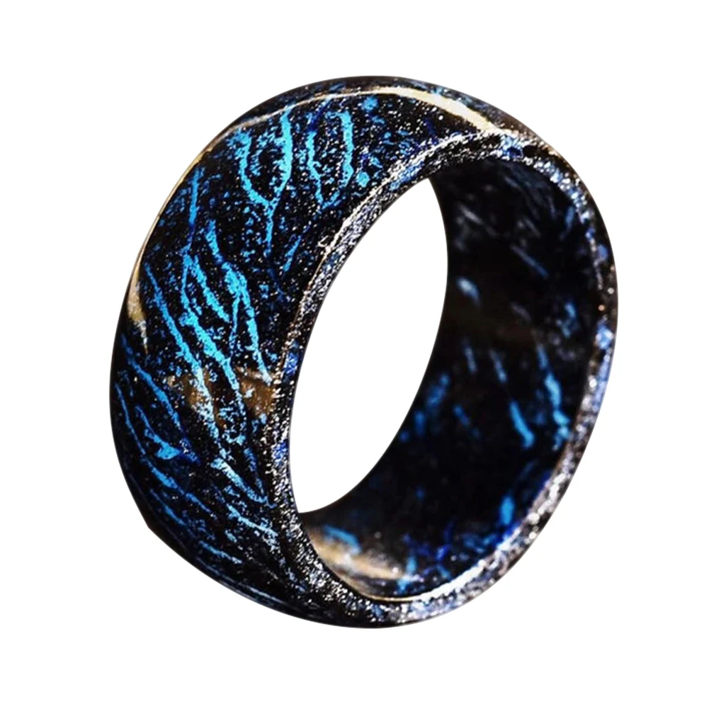 Luminous Resin Ring Women Men Fashion Colorful Fluorescent Glowing Rings Jewelry Glow In The Dark Finger Ring Band Halloween